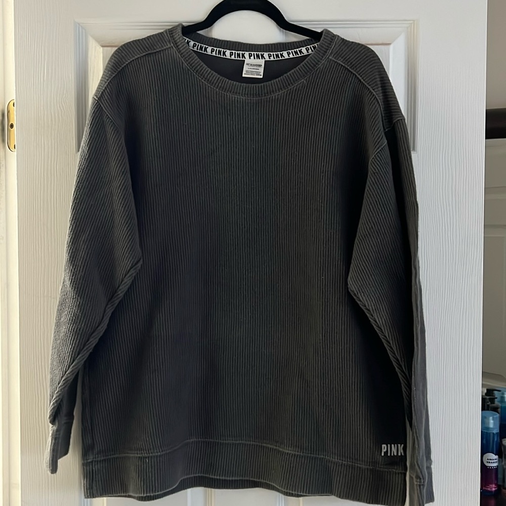 Women’s Oversized PINK Ribbed Heavy Brushed Cotton Shirt